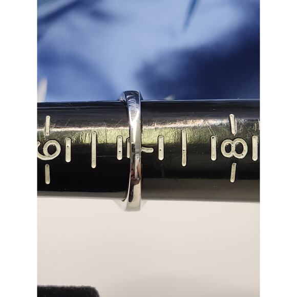 Estate diamond & Ruby Ring 925 Sterling Silver Cluster Ring Siz 7 - Picture 4 of 6